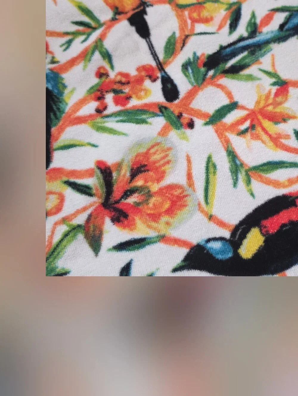 Opalhouse Beach/Bath Towel Large Tropical Bird Print  Multicolor 31